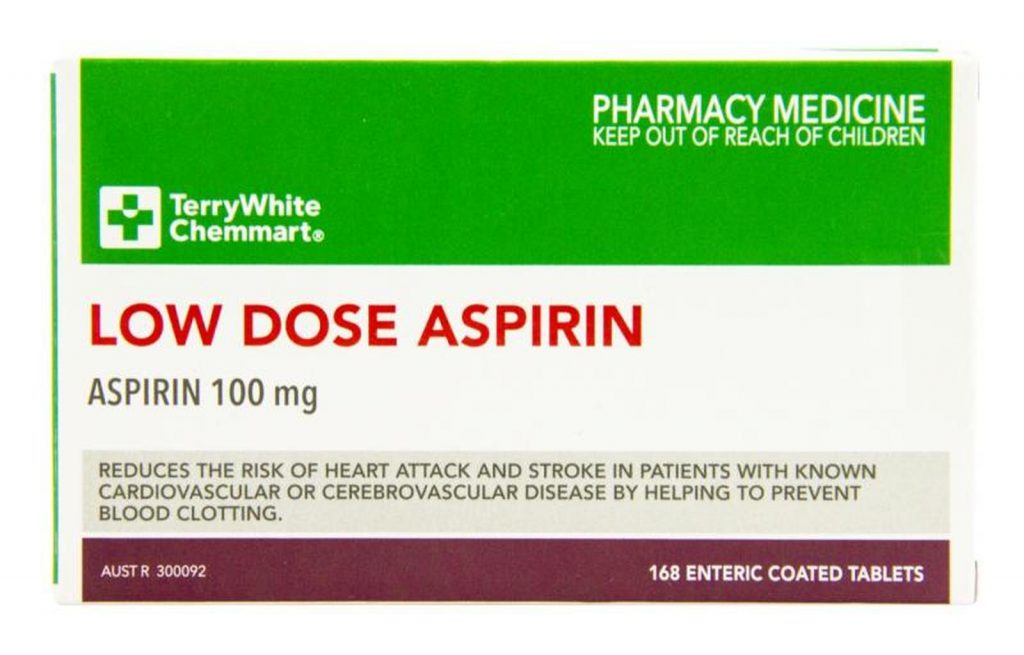 Buy TerryWhite Chemmart Low Dose Aspirin 100mg Enteric Coated Tablets