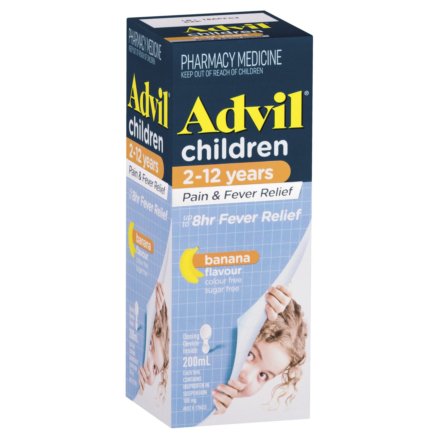 Buy Advil Children’s Pain & Fever Relief 2yrs 12 yrs Suspension 200ml Online eMedical