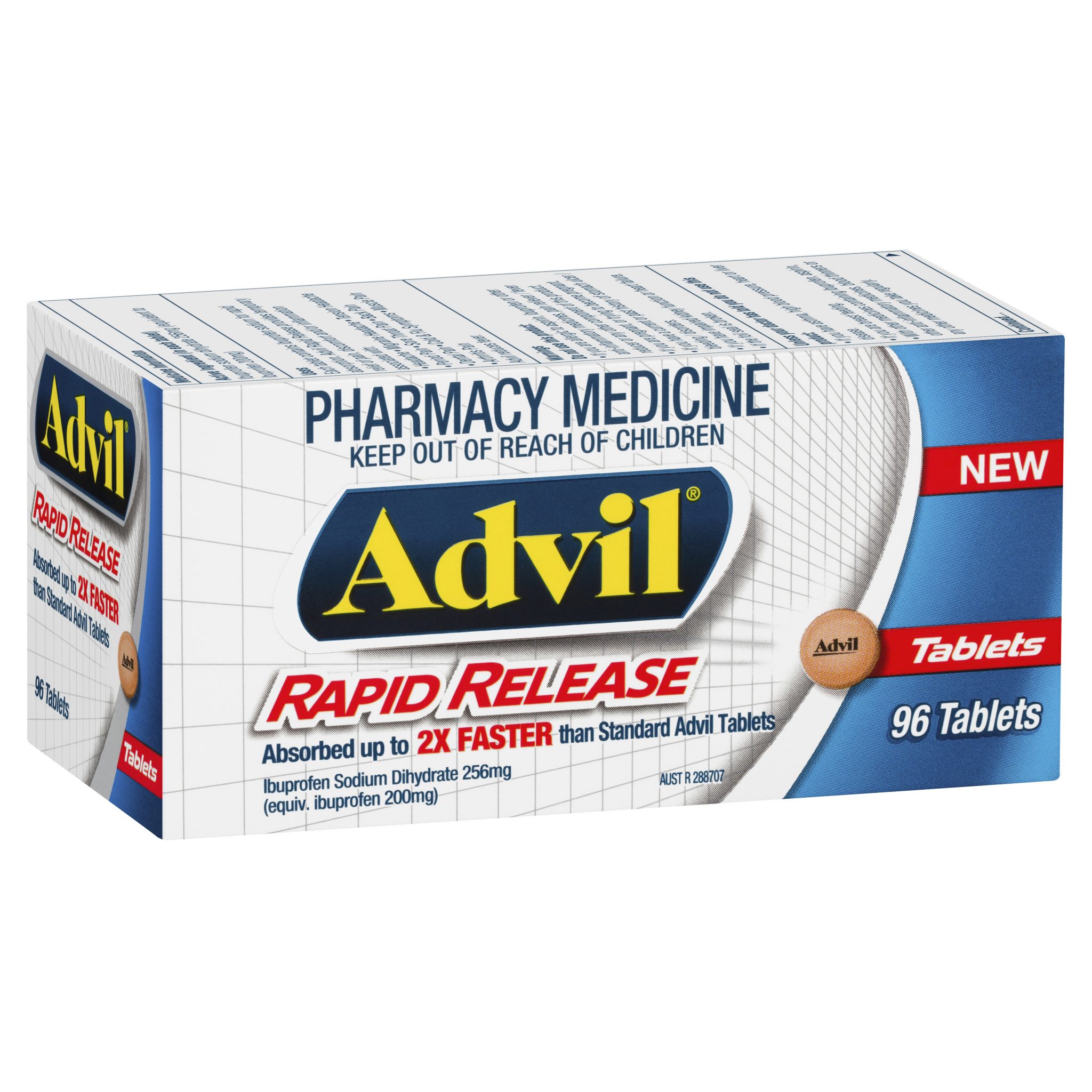 Buy Advil Ibuprofen 200mg Rapid Release Tablets (Pack of 96) Online