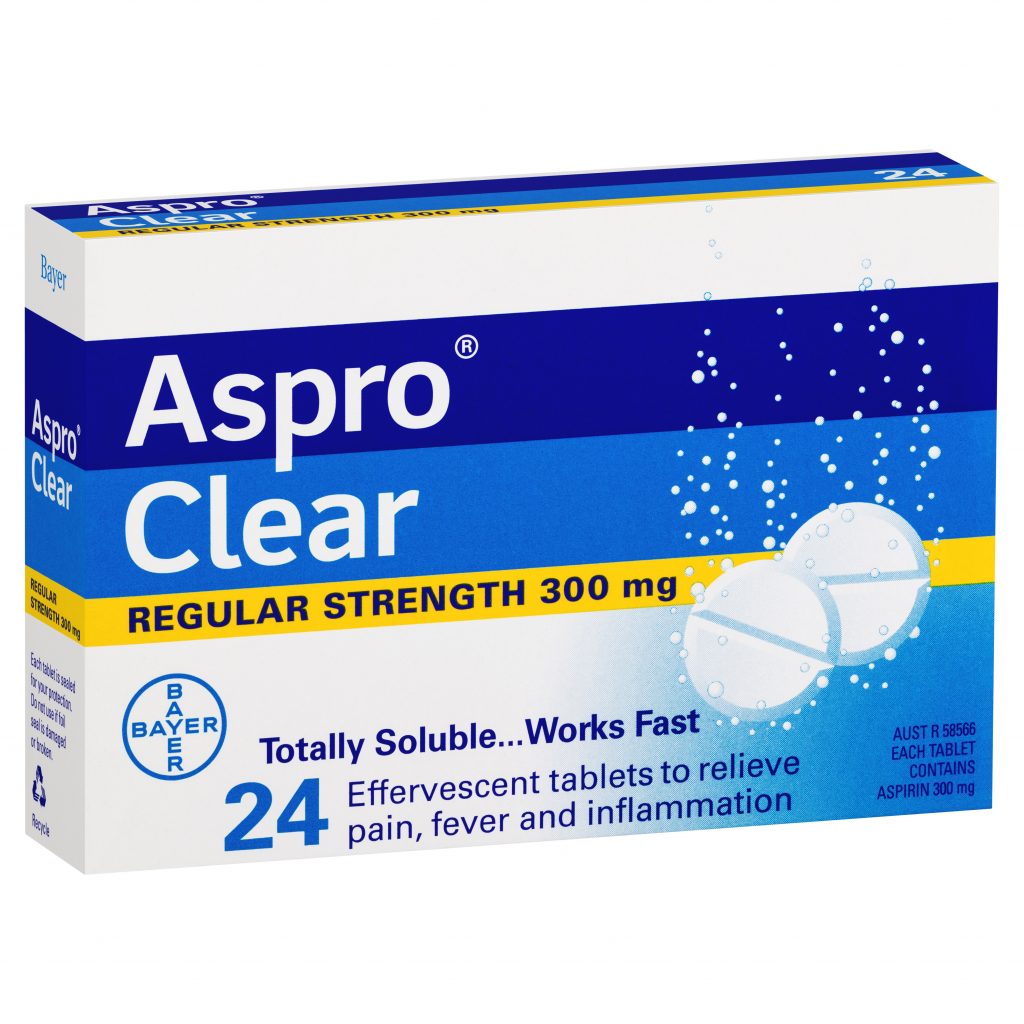 Buy Aspro Clear Soluble Aspirin 300mg Tablets (Pack of 24) Online