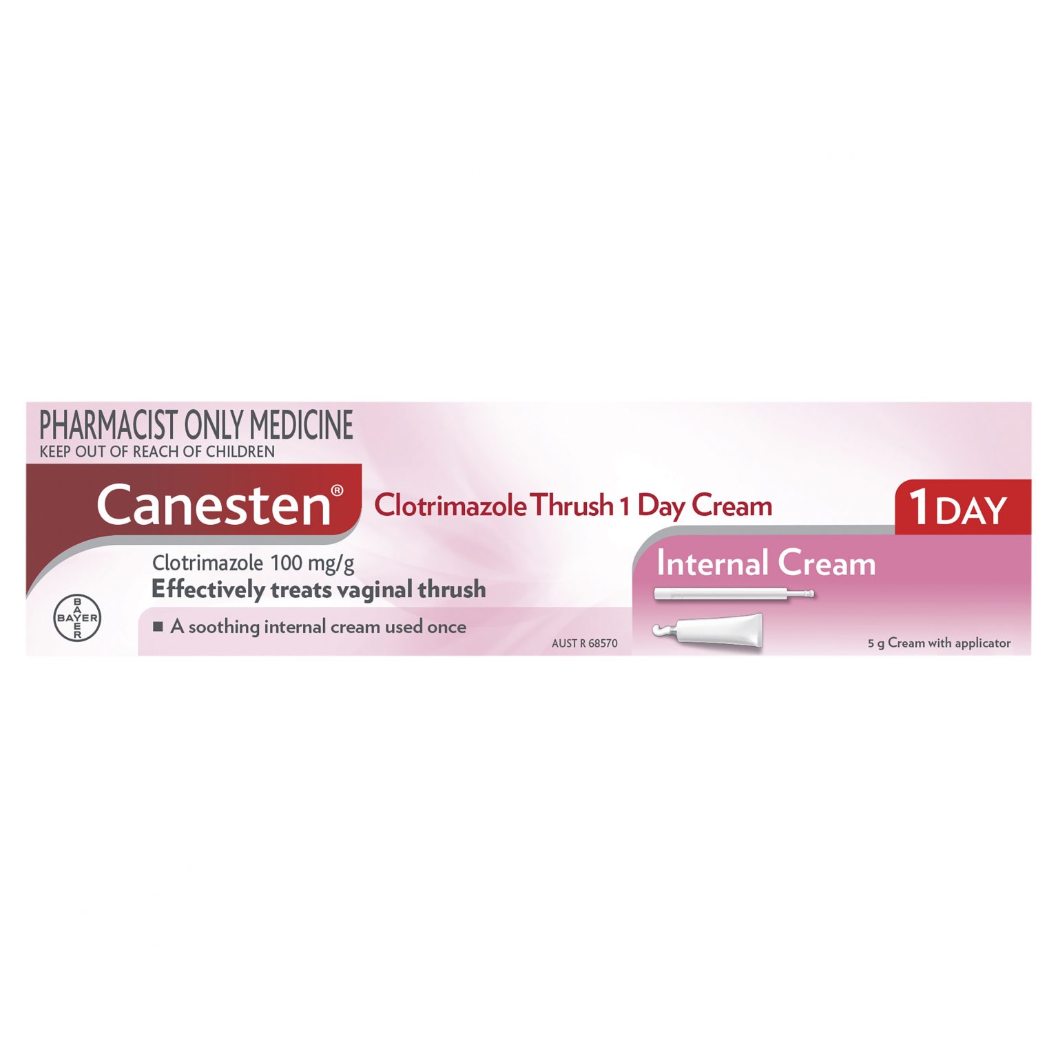 Buy Canesten 1 Day Internal Vaginal Thrush Cream 10 5g Online eMedical