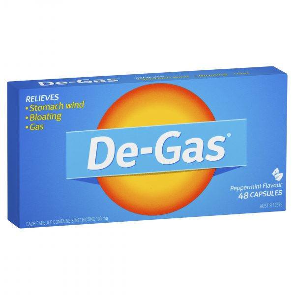 De-Gas Simethicone 100mg Capsules (Pack of 48)