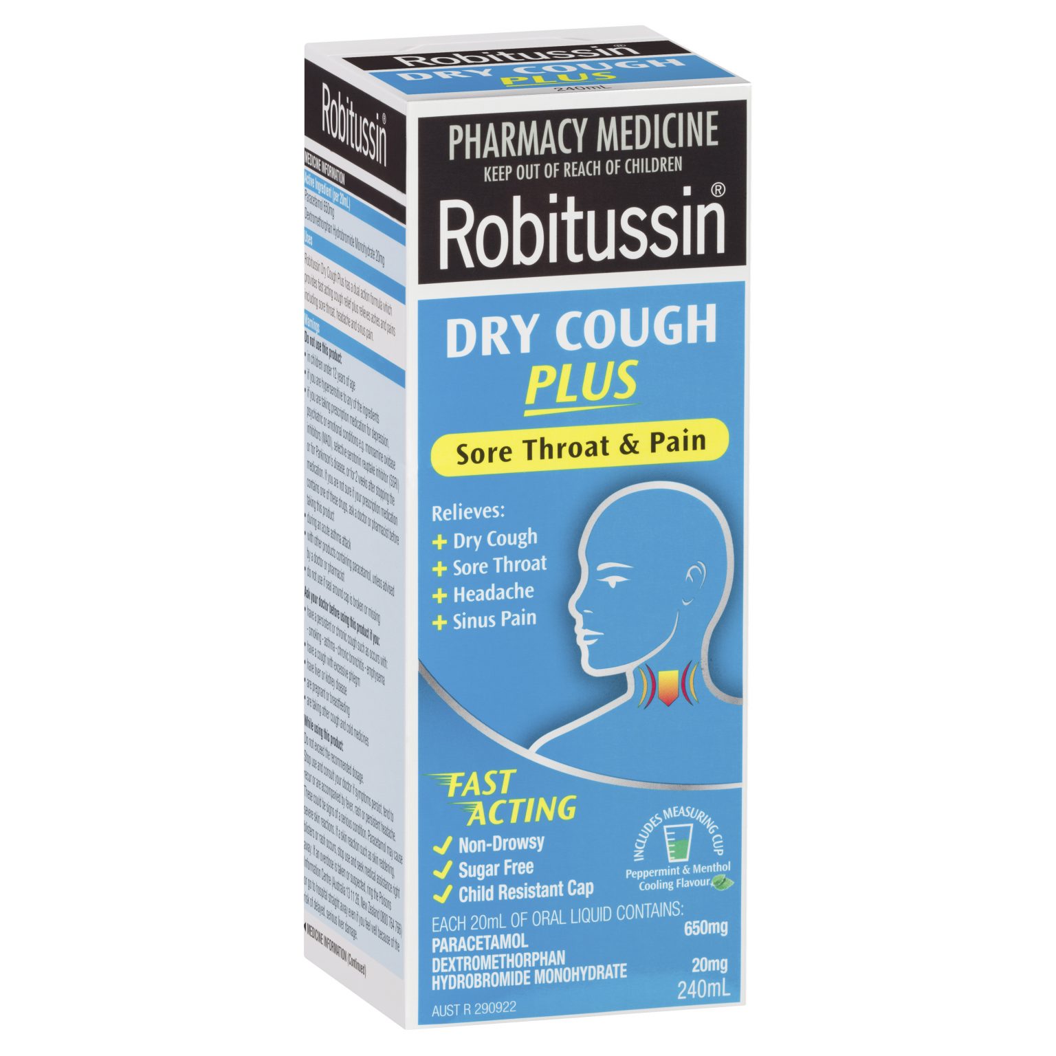 Buy Robitussin Dry Cough Plus Mixture 240ml Online eMedical