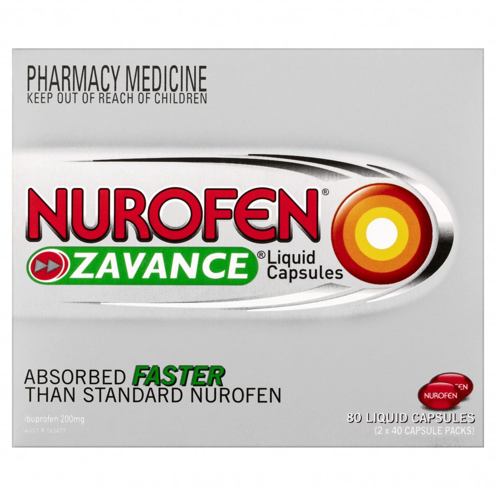 Buy Nurofen Zavance Ibuprofen 200mg Liquid Capsules (Pack of 80) Online