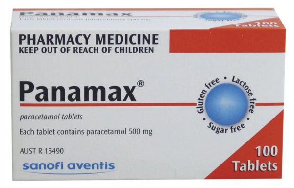 Panamax Paracetamol 500mg Pain & Fever Relief Tablets (Pack of 100)