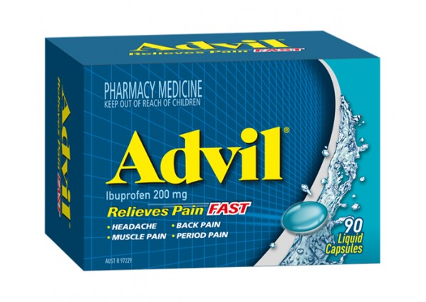 Advil Ibuprofen 200mg Liquid Capsules (Pack of 90)