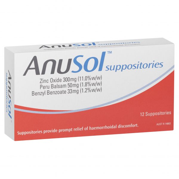 Anusol Suppositories 12 pack