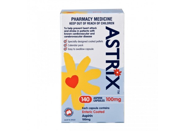 Astrix Aspirin 100mg Capsules (Pack of 140)