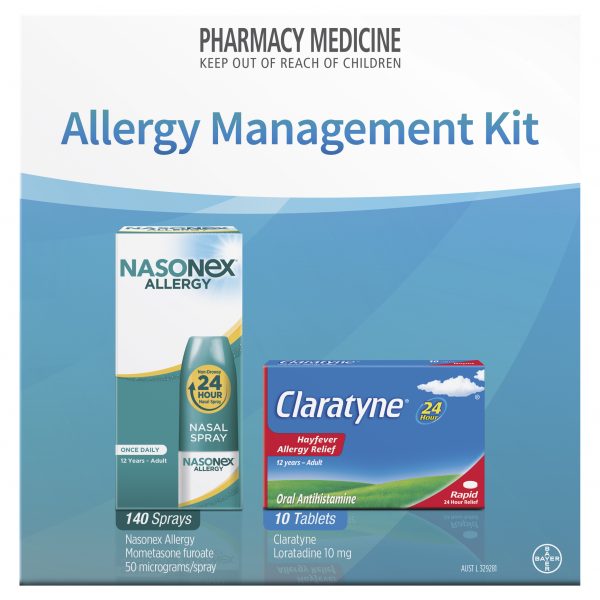 Nasonex 140 Sprays & Claratyne 10 Tablets Allergy Management Kit