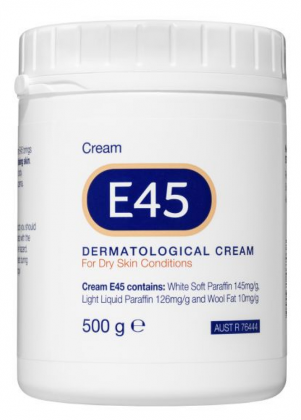 E45 Moisturising Cream for Dry Skin and Eczema 500g Tub