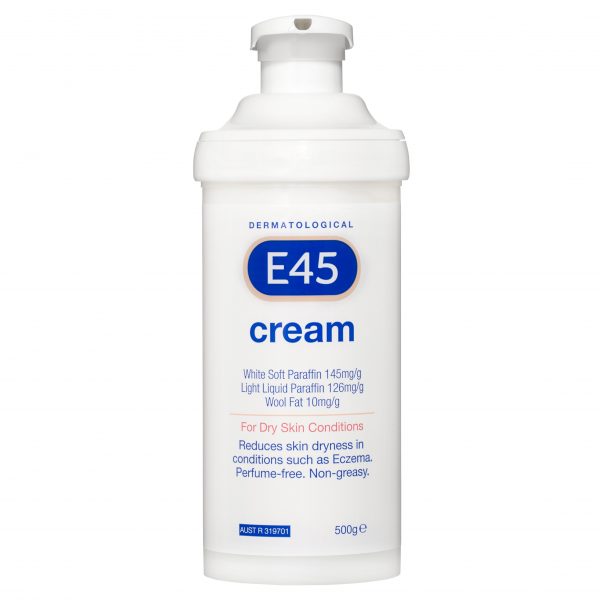 E45 Moisturising Cream for Dry Skin and Eczema 500g Pump Pack