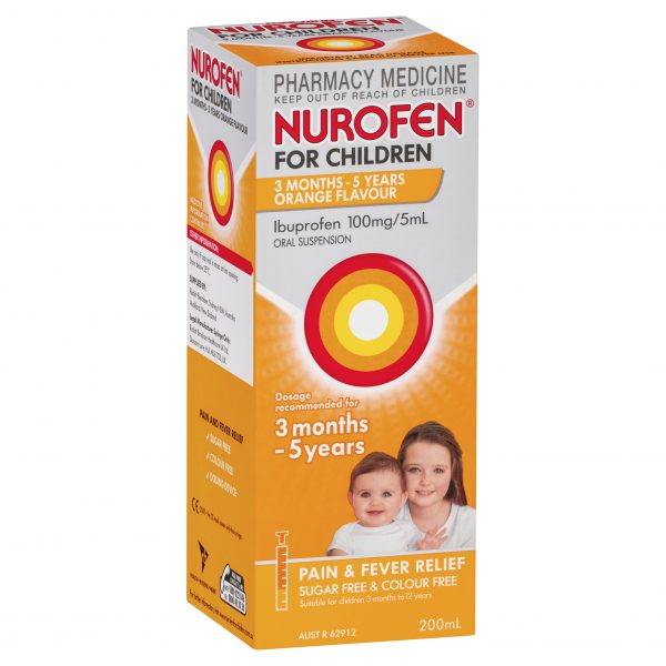 Nurofen For Children 3 Months to 5 Years Suspension Orange Flavour 200ml