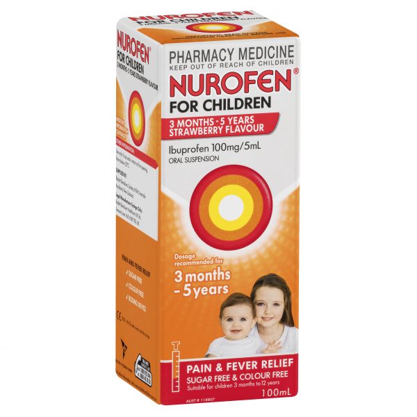 Nurofen For Children 3 Months to 5 Years Suspension Strawberry Flavour 100ml