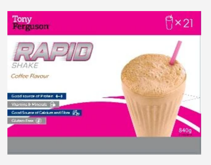 Buy Tony Ferguson Vlcd Shake Coffee 21 pack Online eMedical