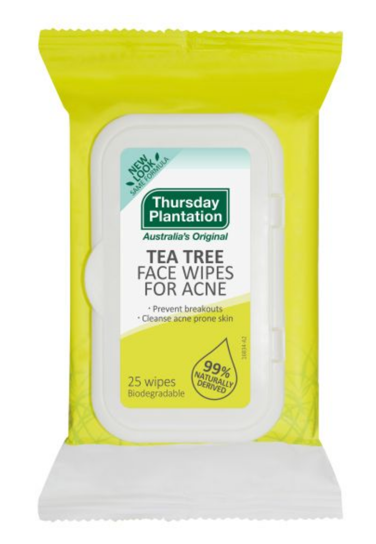 Buy Thursday Plantation Face Wipes For Acne 25 pack Online eMedical