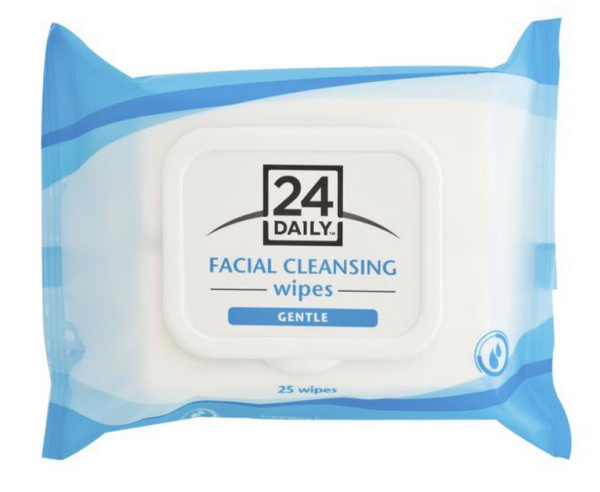 24 Daily Facial Cleansing Wipes Gentle (Pack of 25 Wipes)