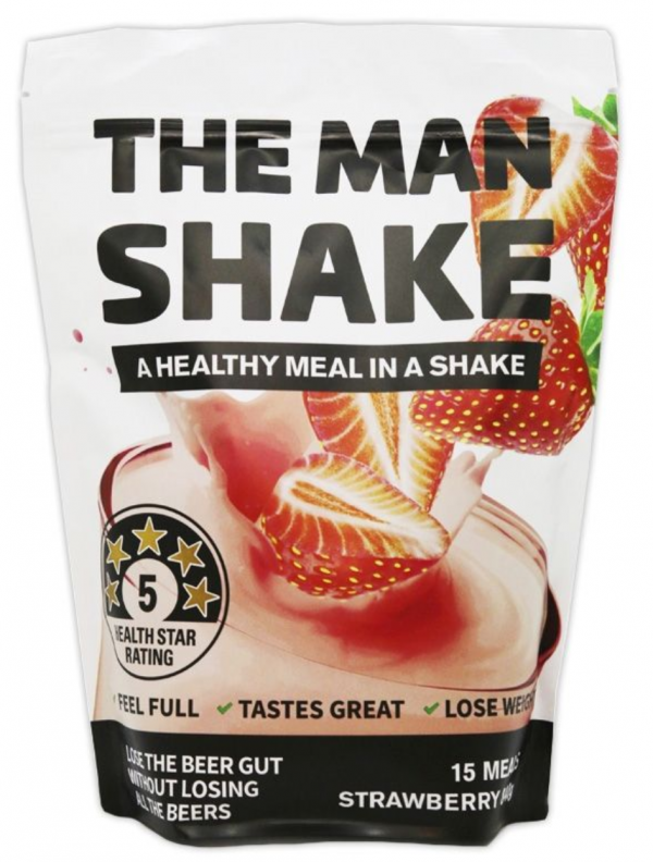 The MAN SHAKE Meal in a Shake Powder 840g - Strawberry Flavour