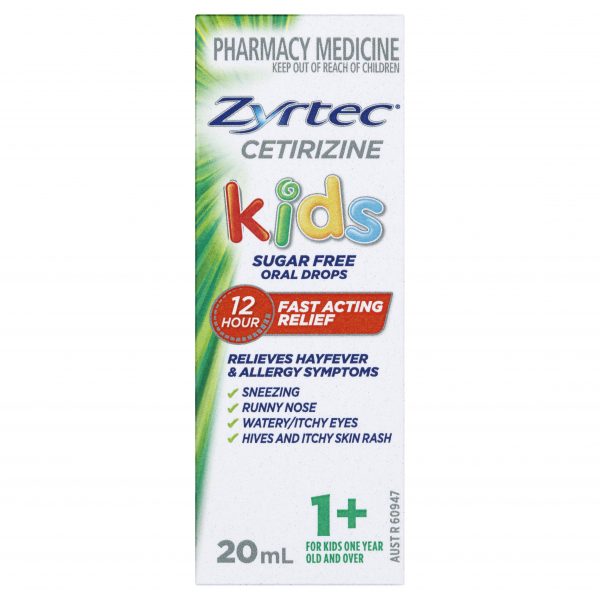Zyrtec Hayfever & Allergy Oral Drops for Kids 20ml
