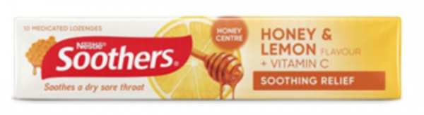 Soothers Honey & Lemon Lozenges (Pack of 10)