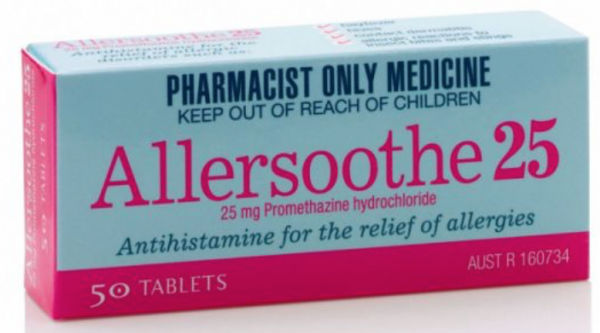 Allersoothe Anti-Histamine Promethazine 25mg Tablets (Pack of 50)