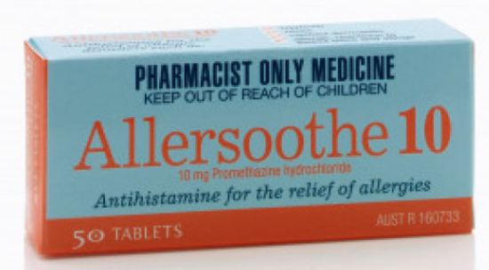 Allersoothe Anti-Histamine Promethazine 10mg Tablets (Pack of 50)