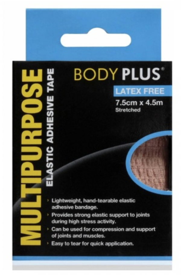 Body Plus Multi Purpose Elastic Tape 7.5cm X 4.5m - 1 roll