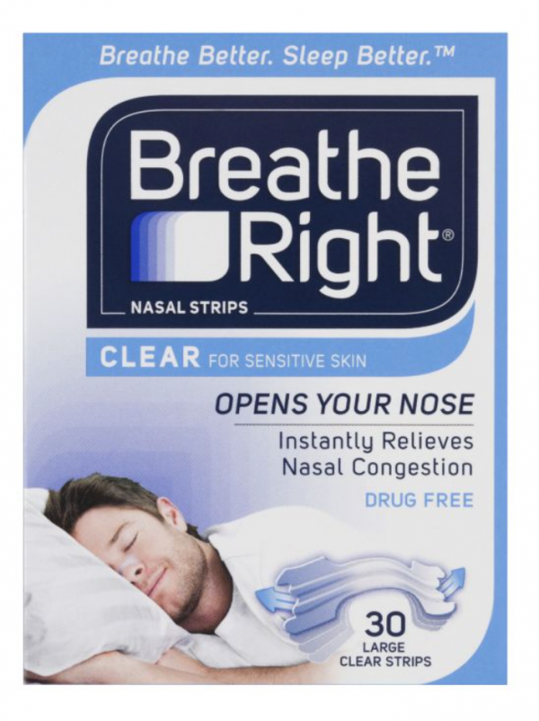 Breathe Right Clear Nasal Strip Large 30 pack