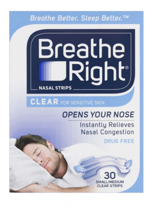 Breathe Right Clear Nasal Strip Regular 30 pack