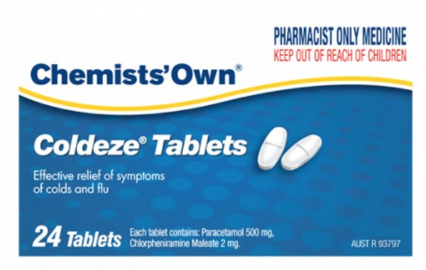 Chemists Own Coldeze Tablets (Pack of 24)