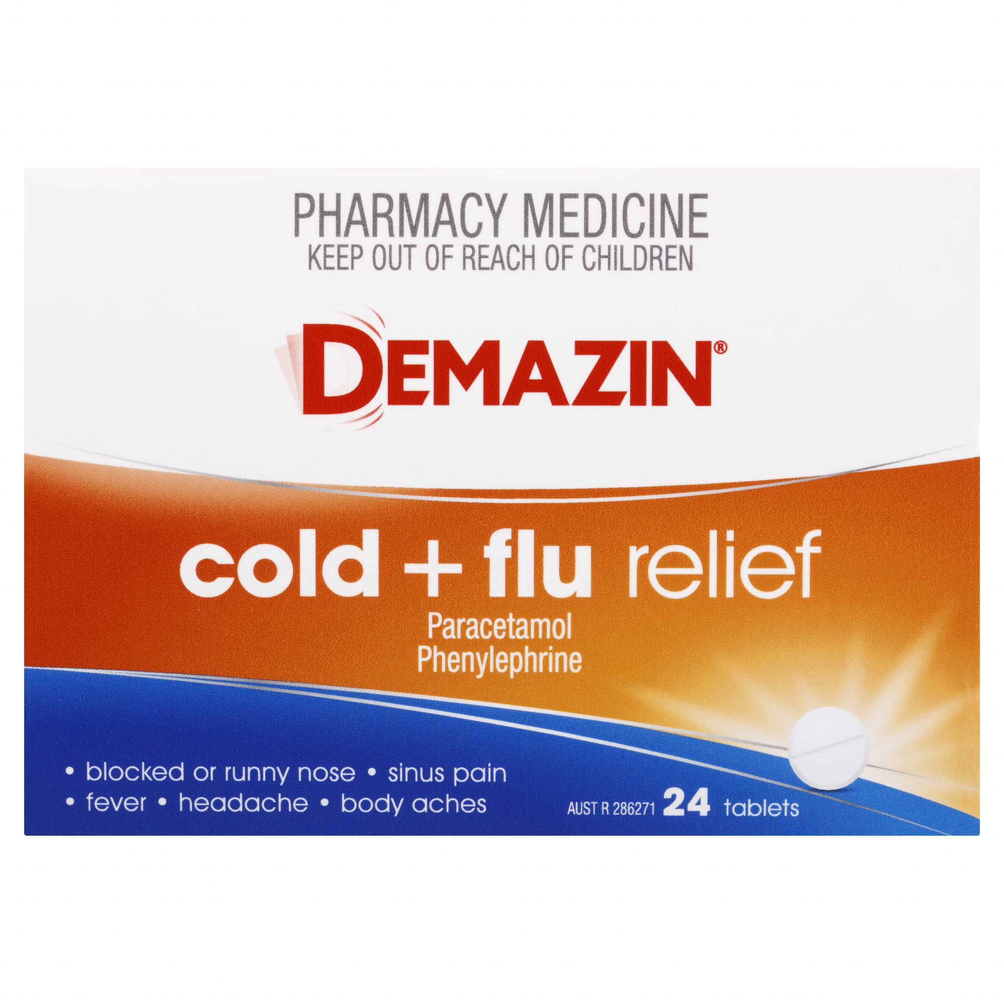 Buy Demazin PE Multi Action Cold & Flu Tablets (Pack of 24) Online