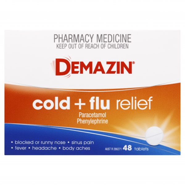 Demazin PE Multi Action Cold & Flu Tablets (Pack of 48)