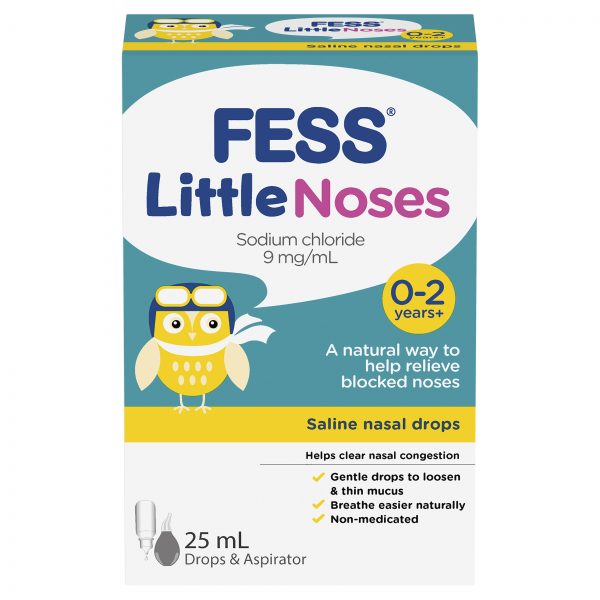 Fess Little Noses Saline Nasal Drops And Aspirator 25ml