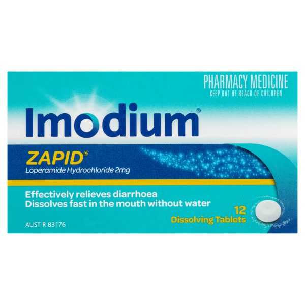 Imodium Zapid Loperamide 2mg Dissolving Tablets (Pack of 12)