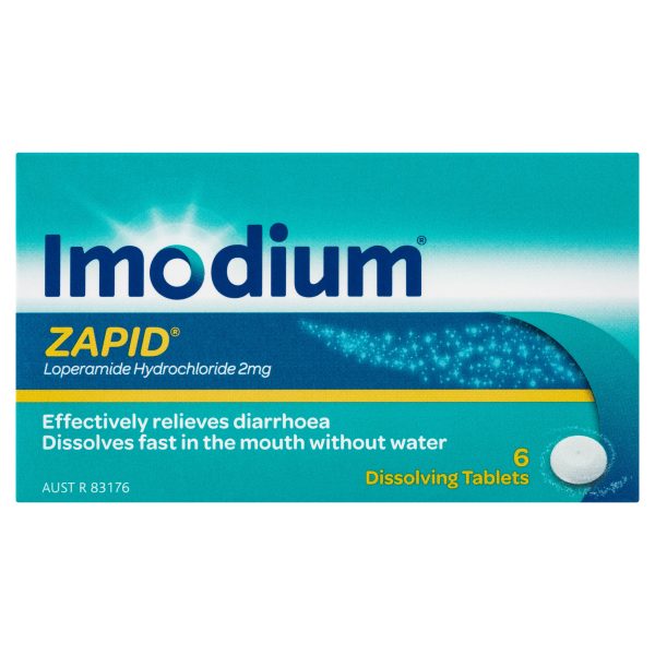 Imodium Zapid Loperamide 2mg Dissolving Tablets (Pack of 6)