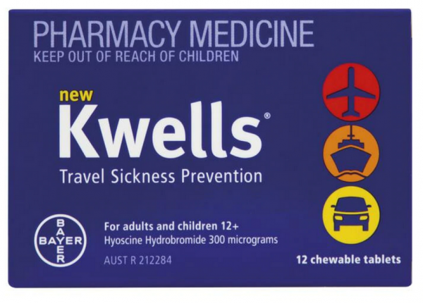Kwells Adult Travel Sickness Prevention Tablets (Pack of 12)