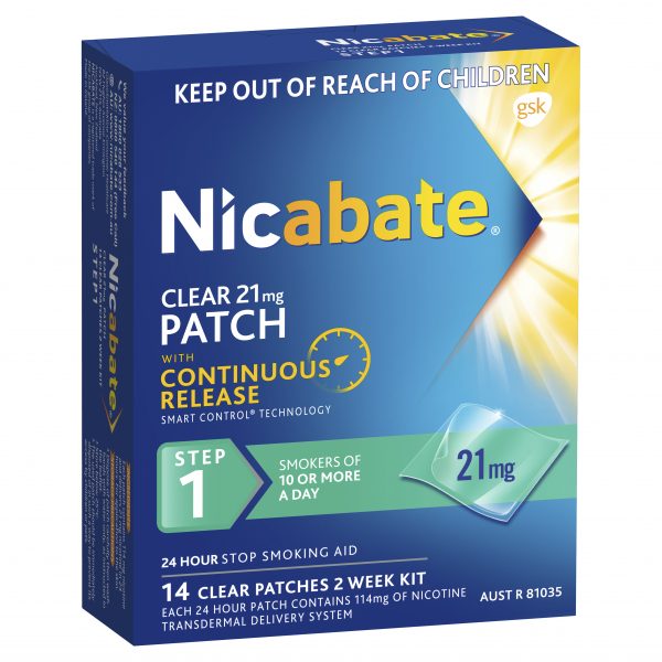 Nicabate Clear Patch 21mg Step 1 - 14 patches