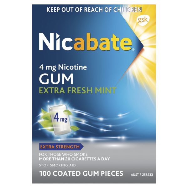Nicabate Gum 4mg - 100 pieces