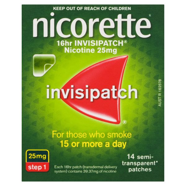 Nicorette 16hr Invisipatch 25mg Step 1 - 14 patches