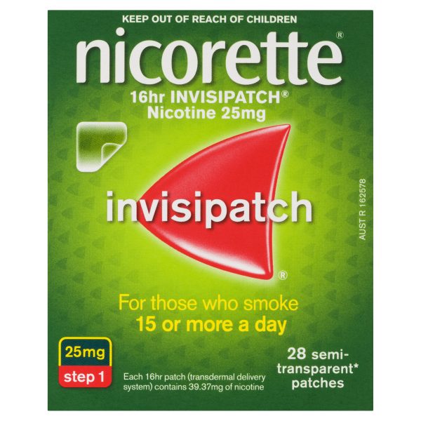 Nicorette Invisipatches 25mg/16 Hours - 28 patches