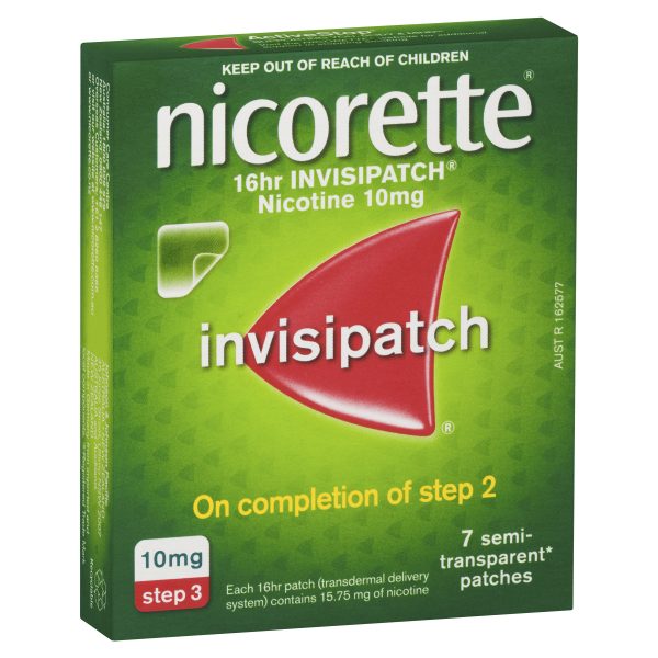 Nicorette 16hr Invisipatch 10mg Step 3 - 7 patches