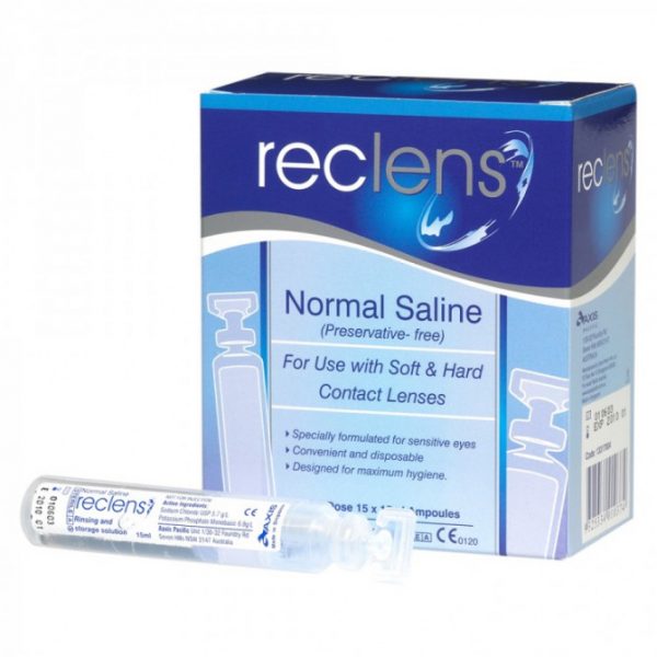 Reclens Normal Saline 15ml - 15 ampoules