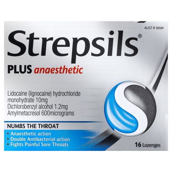 Strepsils Plus Anaesthetic Sore Throat Lozenges (Pack of 16)