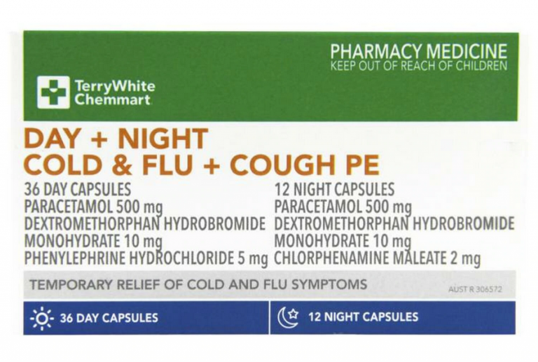 Buy TerryWhite Chemmart Cold & Flu + Cough Relief PE Day & Night