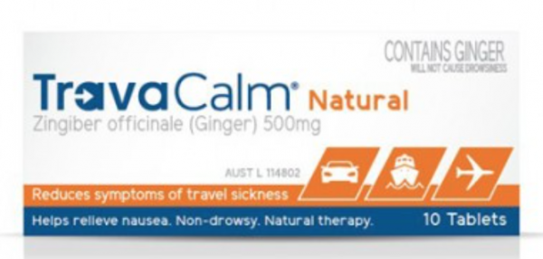 Travacalm Natural Relieves Travel Sickness 10 tablets