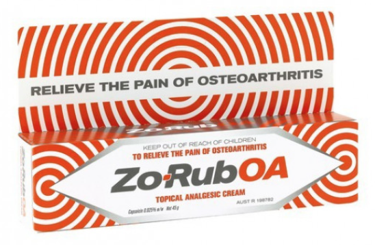 ZoRub OA Topical Analgesic Cream 0.025% 45g